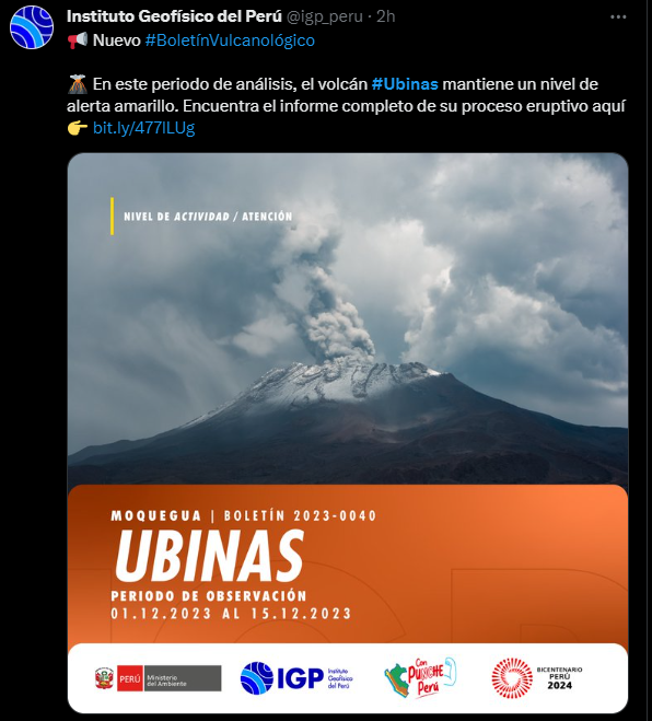 volcán Ubinas información de expresaTV