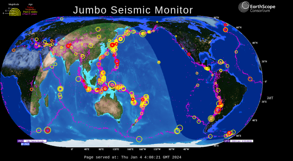 información real acerca de sismos en todo el mundo 